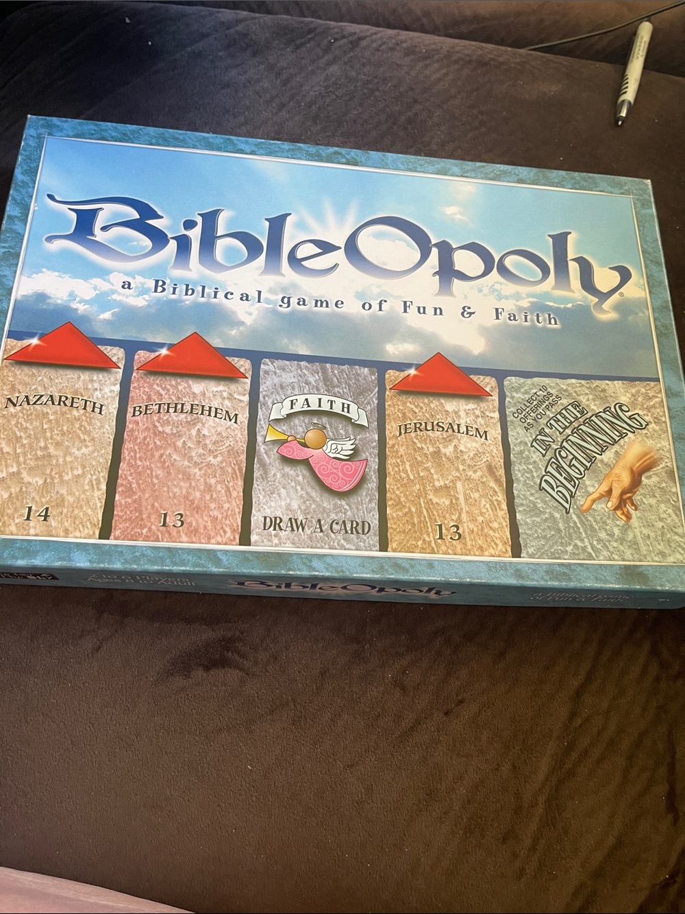 Bibleoply Board Game - Faith-Themed Family Game (Blue)